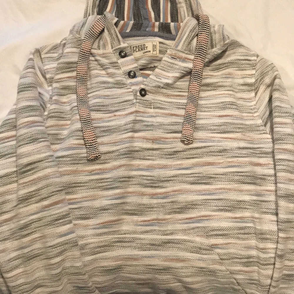 Men’s poncho, knitted sweater